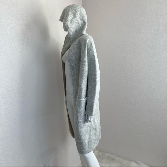 Love token XS LONG HOODED CARDIGAN light gray duster cardigan new with tags - Picture 10 of 16